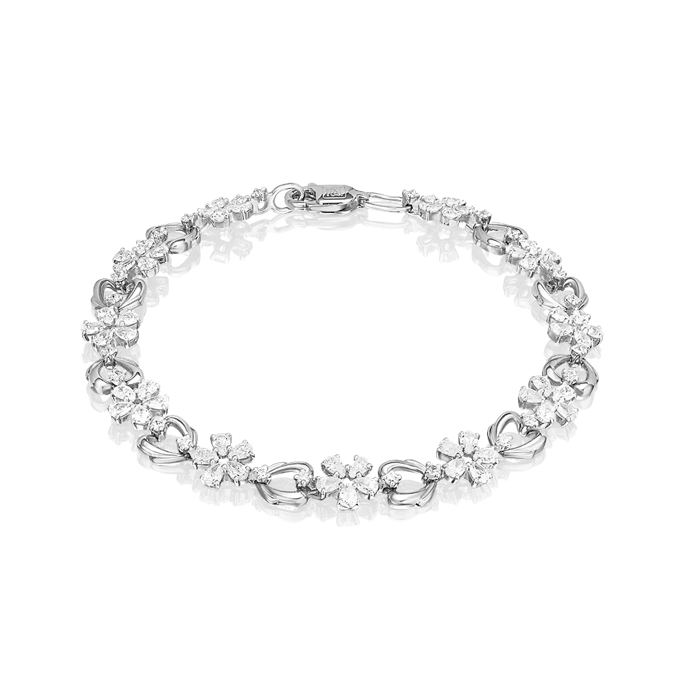 Браслет из белого золота с фианитами 05-0513-00-501-1120-38