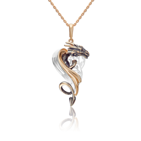 Подвеска «Таинственный дракон» (пожелание здоровья) из комбинированного золота 03-3219-01-000-1111