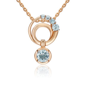 Подвеска из красного золота с топазами 03-3580-00-201-1110