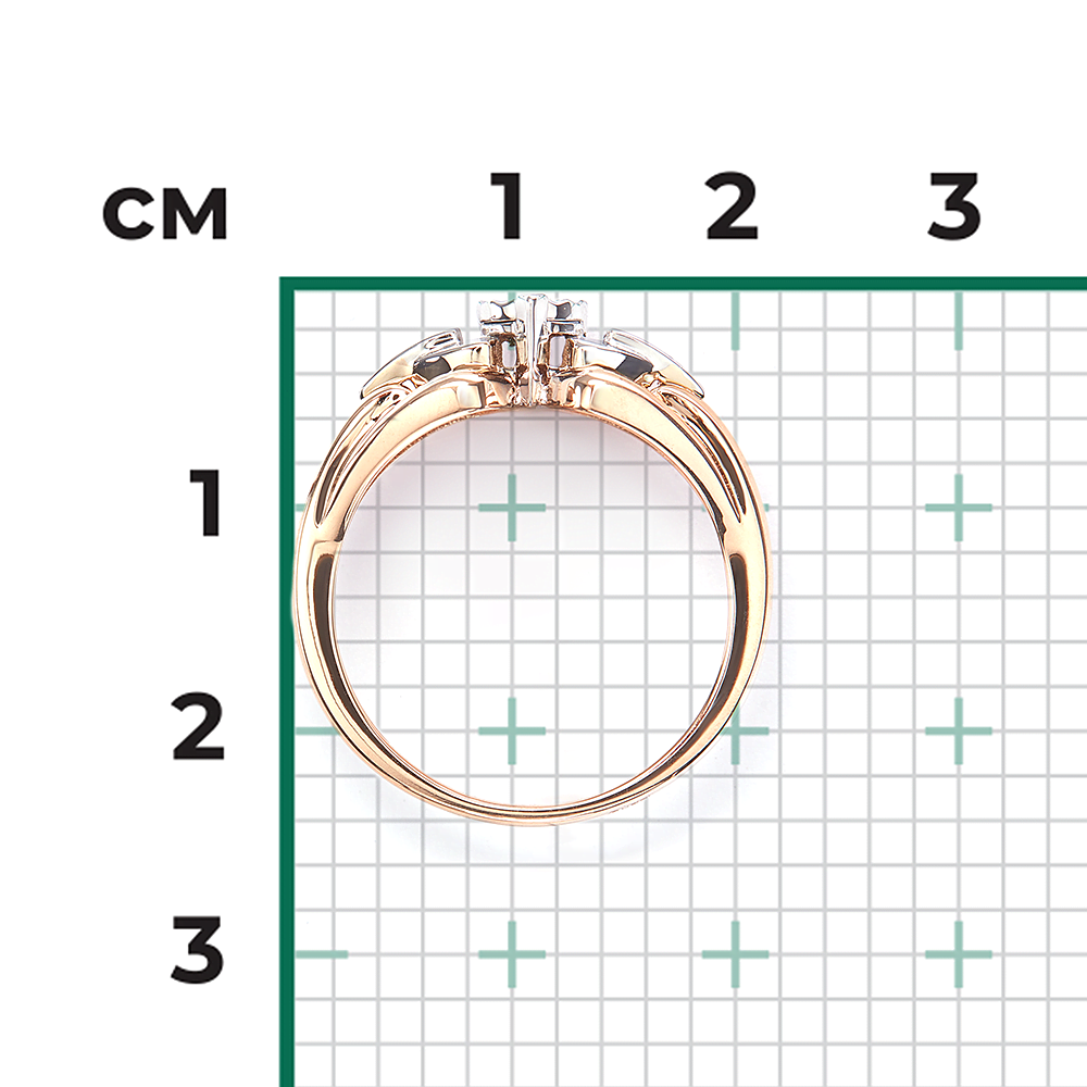 Кольцо из комбинированного золота с бриллиантами 01-5730-00-101-1111