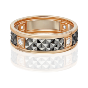 Кольцо из комбинированного золота с фианитами 01-4711-00-401-1111-22
