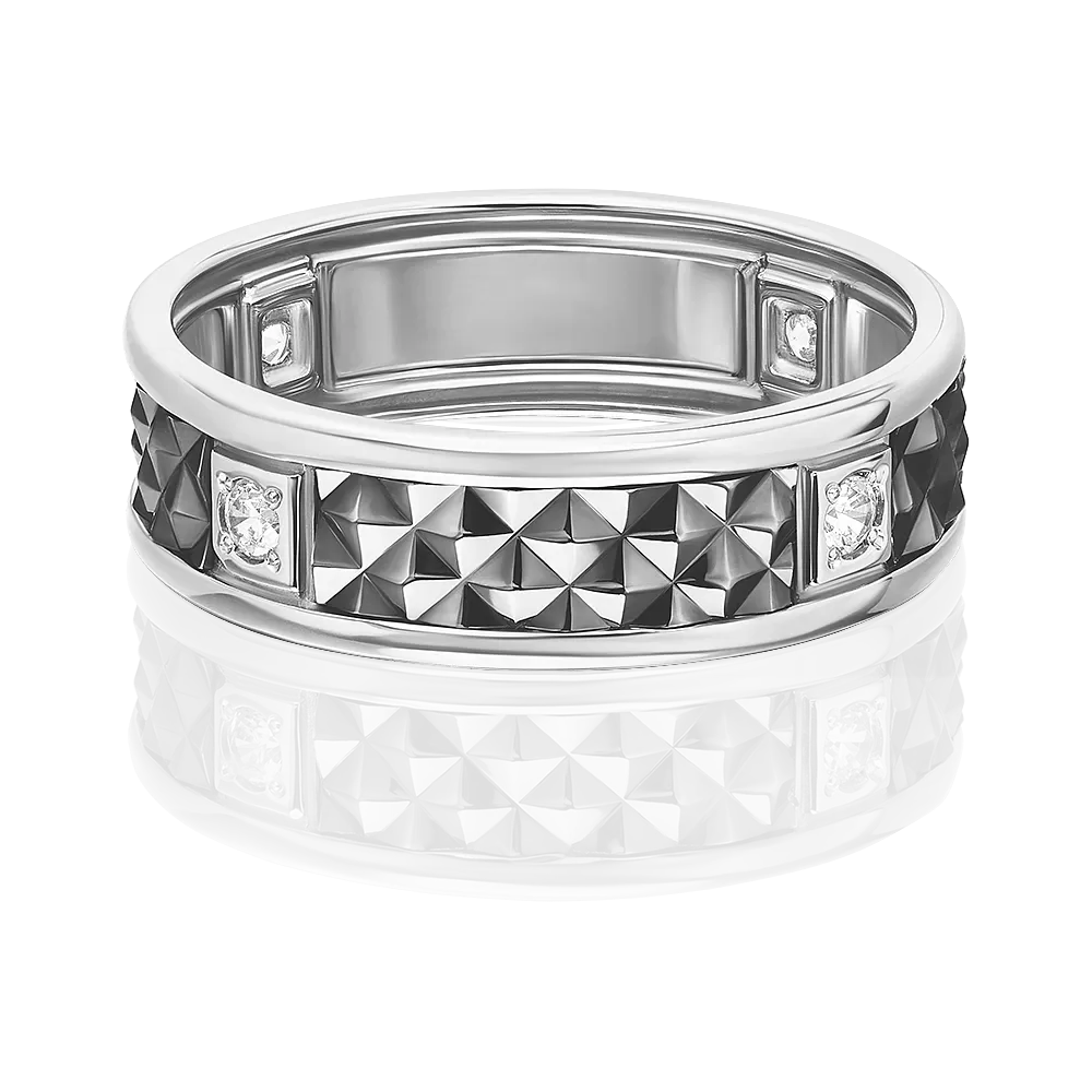 Кольцо из белого золота с фианитами 01-4711-00-401-1120-22