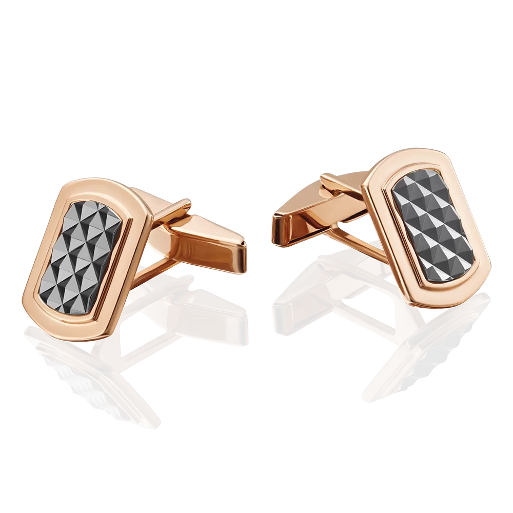 Запонки из комбинированного золота 10-0051-00-000-1111-22