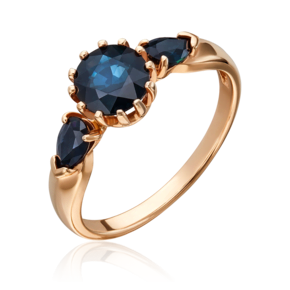 Кольцо из красного золота с сапфирами 01-1145-00-102-1110-30