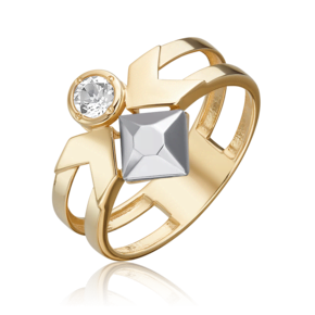 Кольцо из комбинированного золота с натуральным топазом white 01-5618-00-201-1121