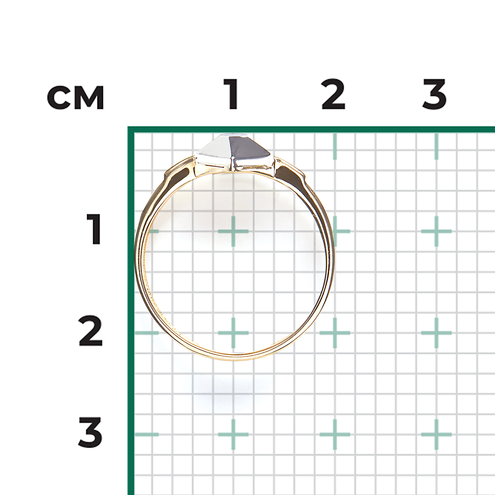 Кольцо из комбинированного золота с натуральным топазом white 01-5618-00-201-1121