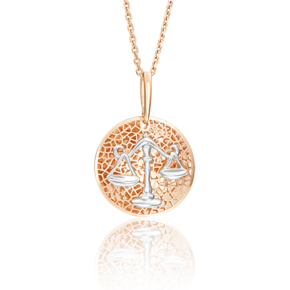 Подвеска «Знак зодиака Весы» из комбинированного золота 03-2463-07-000-1111