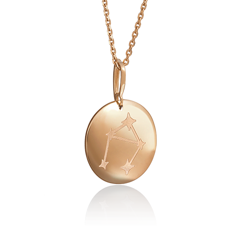 Подвеска «Знак зодиака Весы» из комбинированного золота 03-2463-07-000-1111