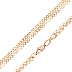 Цепь из красного золота с алмазной гранью (плетение «Ёлочка») 21-0903-060-1110-17