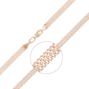 Браслет из красного золота с алмазной гранью (плетение «Ёлочка») 22-0903-060-1110-17