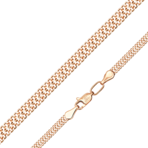 Цепь из красного золота с алмазной гранью (плетение «Ёлочка») 21-0903-040-1110-17