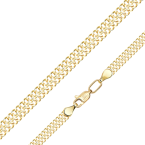 Цепь из лимонного золота с алмазной гранью (плетение «Ёлочка») 21-0913-060-1130-17