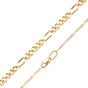 Цепь из лимонного золота с алмазной гранью (плетение «Фигаро») 21-3913-040-1130-17