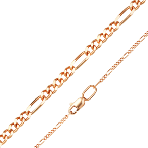 Цепь из красного золота с алмазной гранью (плетение «Фигаро») 21-3903-040-1110-17
