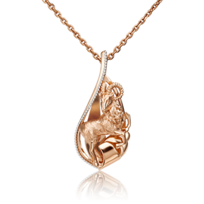 Подвеска «Знак зодиака Овен» из комбинированного золота 03-2814-03-000-1111-48