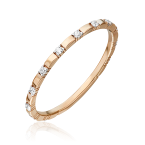 Кольцо из красного золота с фианитами 01-5293-00-401-1110-48