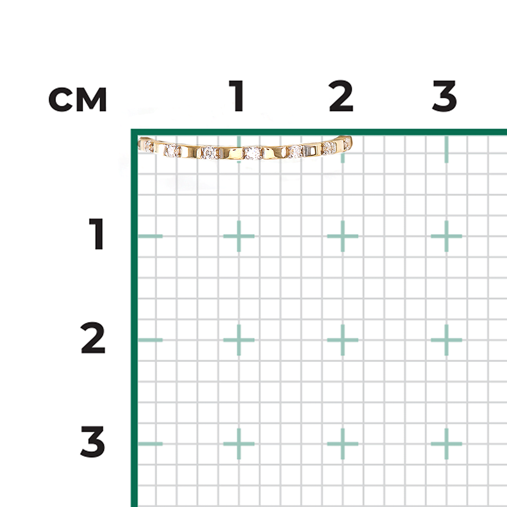 Кольцо из красного золота с фианитами 01-5293-00-401-1110-48