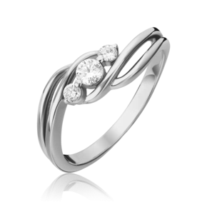 Кольцо из белого золота с бриллиантами 01-0854-00-101-1120-30