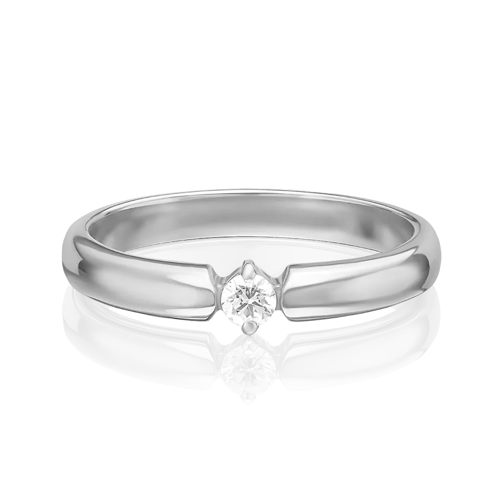 Кольцо из белого золота с бриллиантом 01-0858-00-101-1120-30