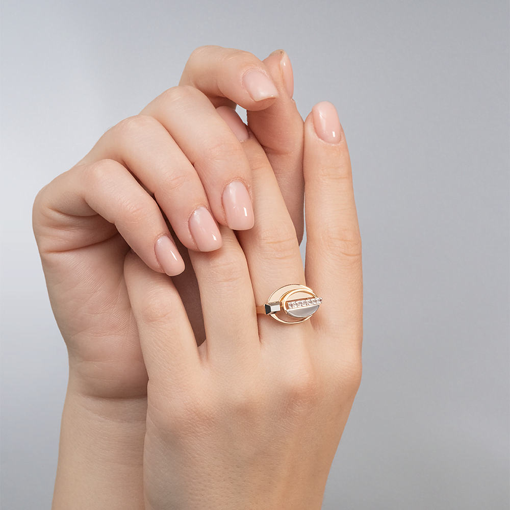 Кольцо из комбинированного золота с натуральными топазами white 01-5614-00-201-1111