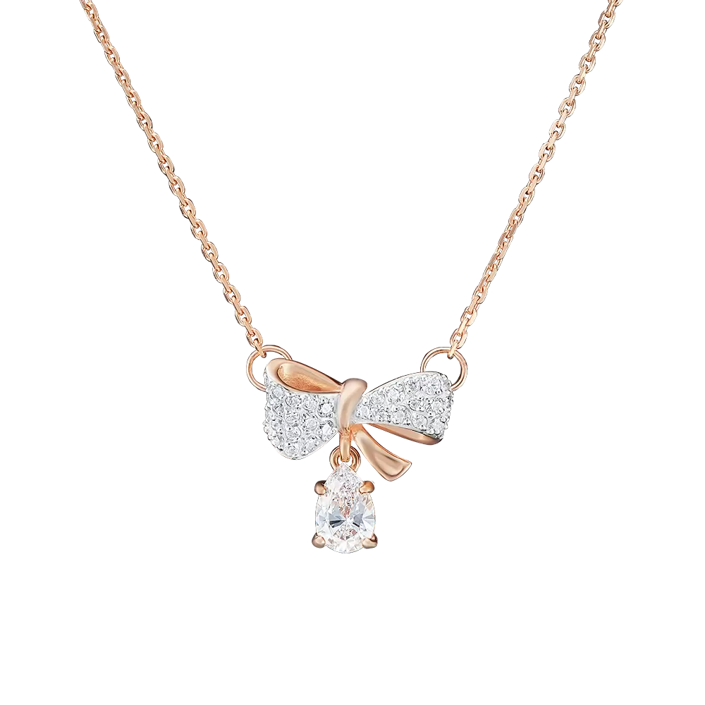 Колье «Бант» из красного золота с фианитами 07-0172-00-501-1110-38
