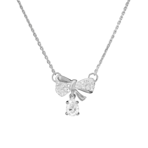 Колье «Бант» из белого золота с фианитами 07-0172-00-501-1120-38