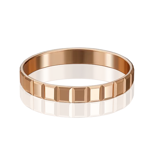 Обручальное кольцо из красного золота с алмазной гранью 01-4746-00-000-1110