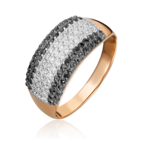 Кольцо из красного золота с бриллиантами 01-1489-01-108-1110-30