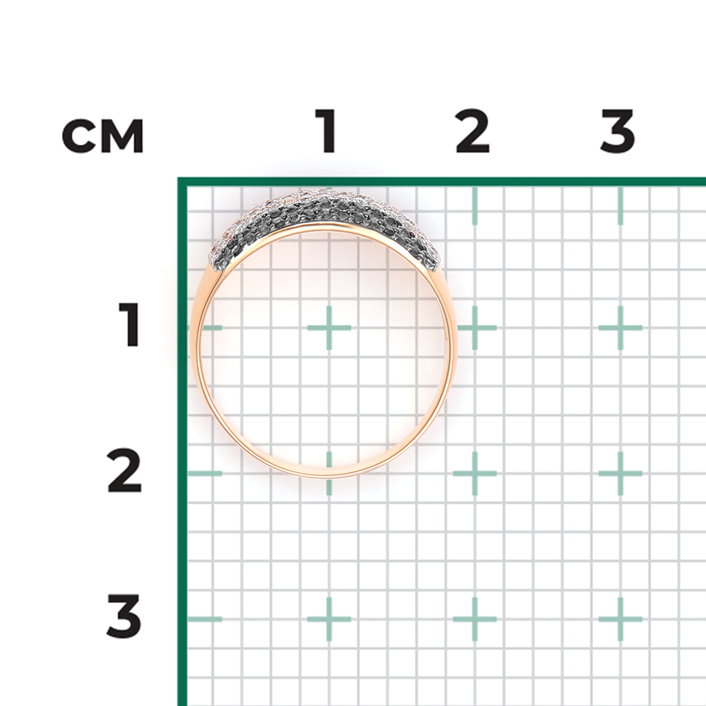Кольцо из красного золота с бриллиантами 01-1489-01-108-1110-30
