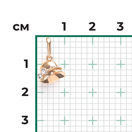 Подвеска «Шляпка» из красного золота 03-2659-00-000-1110