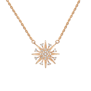Колье «Звезда» из красного золота с фианитами 07-0290-00-401-1110