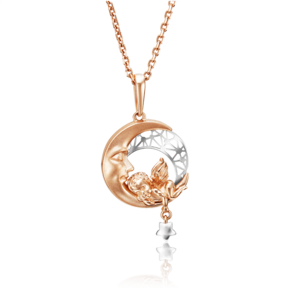 Подвеска «Ангелок» из комбинированного золота 03-2853-00-000-1111-48