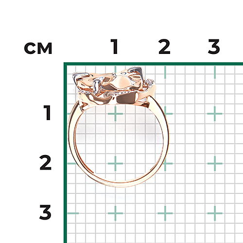 Кольцо «Шарм» из красного золота с натуральными топазами white 01-5654-00-201-1110