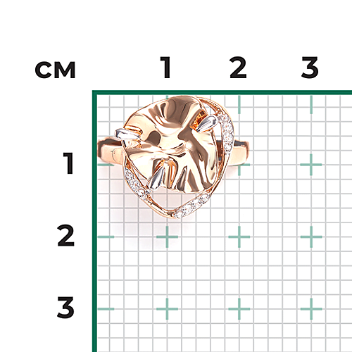 Кольцо «Шарм» из красного золота с натуральными топазами white 01-5654-00-201-1110