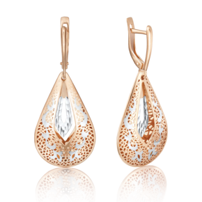 Серьги с английским замком из красного золота 02-3745-00-000-1110-48