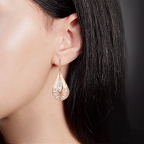 Серьги с английским замком из красного золота 02-3745-00-000-1110-48