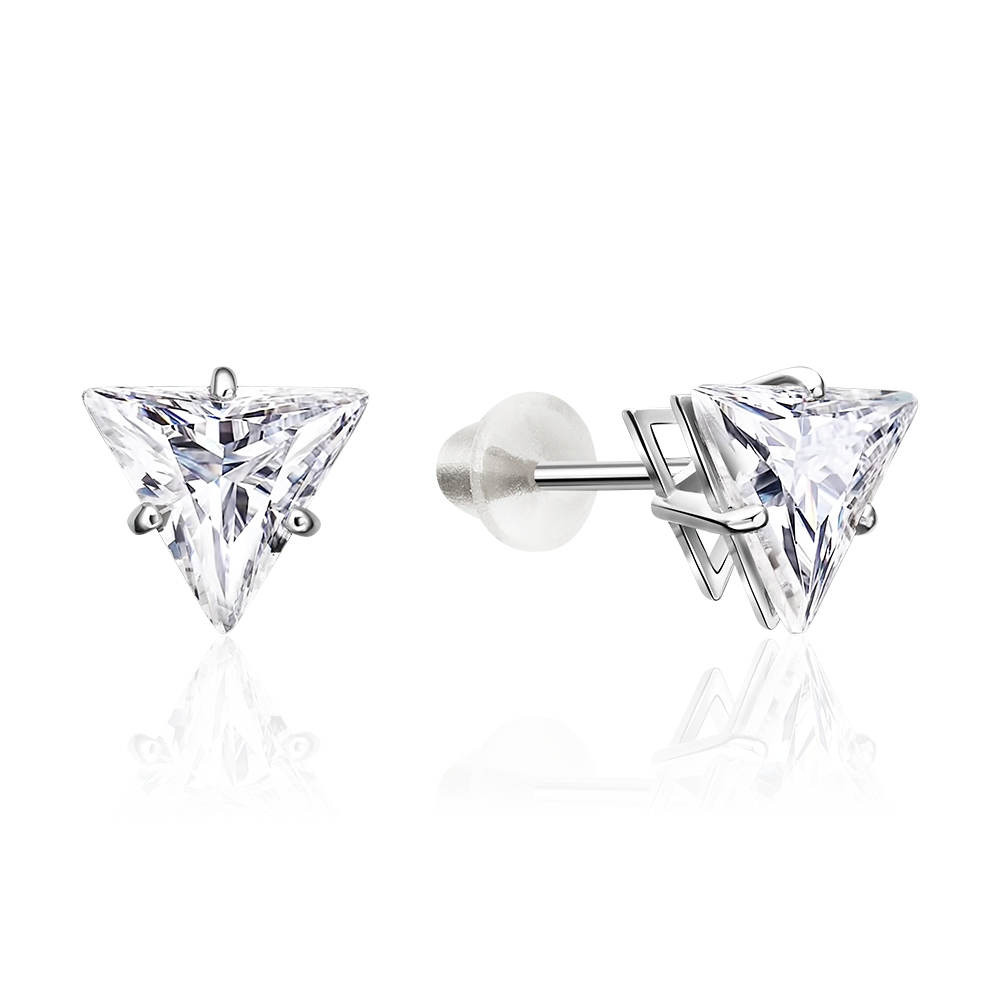 Серьги из серебра с фианитом 02-5673-00-401-0200