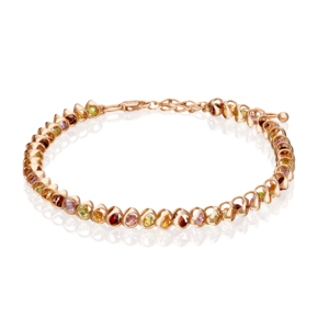 Браслет из красного золота с миксом камней 05-0628-00-720-1110-46