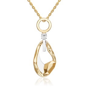 Подвеска из комбинированного золота с натуральным топазом white 03-3370-00-201-1121