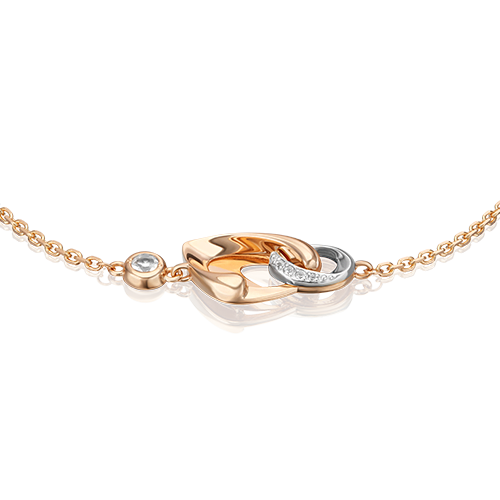 Браслет «Настроение» из комбинированного золота с натуральными топазами white 05-0704-00-201-1111