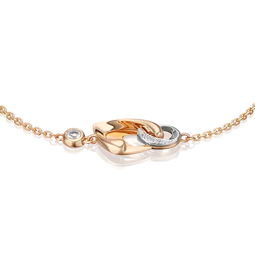 Браслет «Настроение» из комбинированного золота с натуральными топазами white 05-0704-00-201-1111