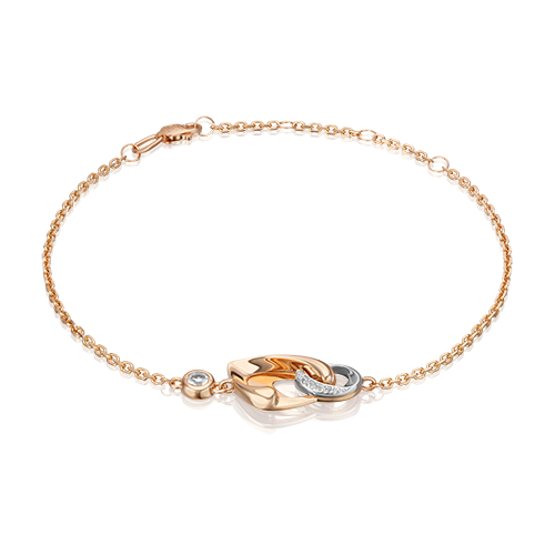 Браслет «Настроение» из комбинированного золота с натуральными топазами white 05-0704-00-201-1111