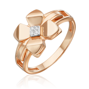 Кольцо из комбинированного золота с бриллиантами 01-5602-00-101-1111