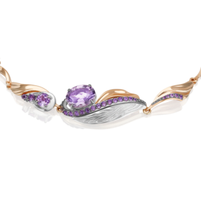 Браслет «Стихия Воздуха» из комбинированного золота с аметистами 05-0797-00-203-1111