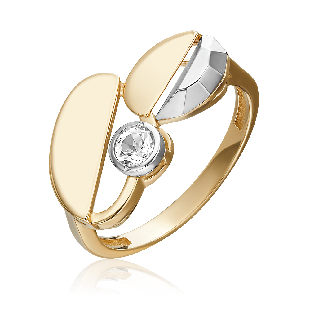 Кольцо из комбинированного золота с натуральным топазом white 01-5617-00-201-1121