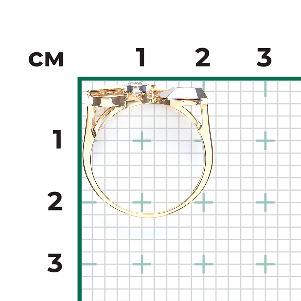 Кольцо из комбинированного золота с натуральным топазом white 01-5617-00-201-1121