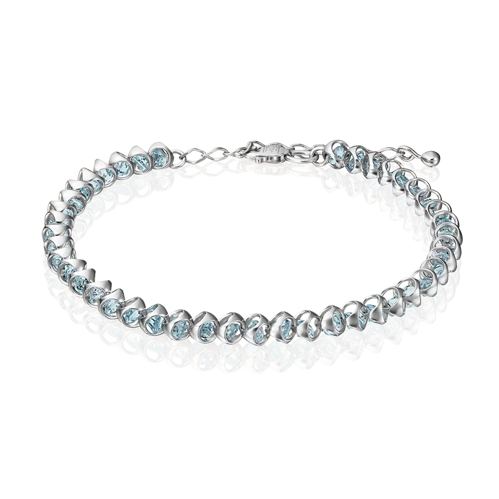 Браслет из белого золота с топазами 05-0628-00-201-1120-46