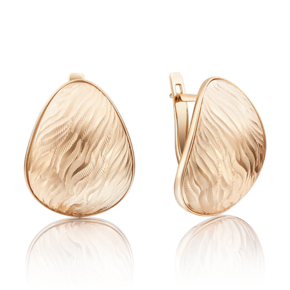 Серьги с английским замком из красного золота 02-3758-00-000-1110-04