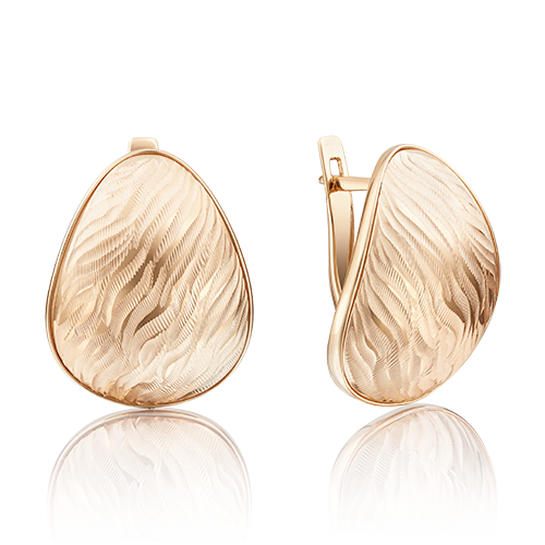 Серьги с английским замком из красного золота 02-3758-00-000-1110-04
