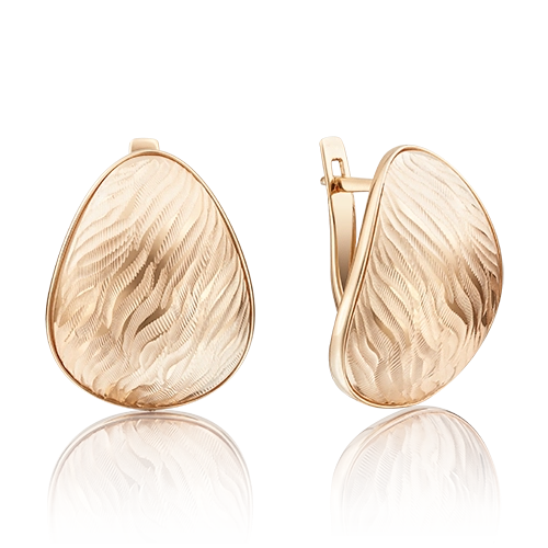 Серьги с английским замком из красного золота 02-3758-00-000-1110-04